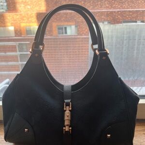 Gucci Black and Gold Shoulder Bag